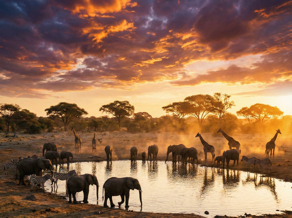 网红非洲野生动物视频